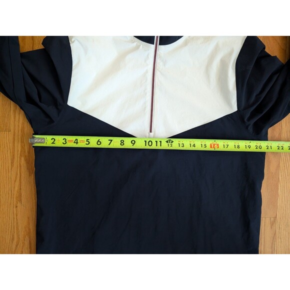 Rhone Mens Small 1/4 Zip Performance Pullover Blue White Mesh Lined Casual Logo - Picture 10 of 10